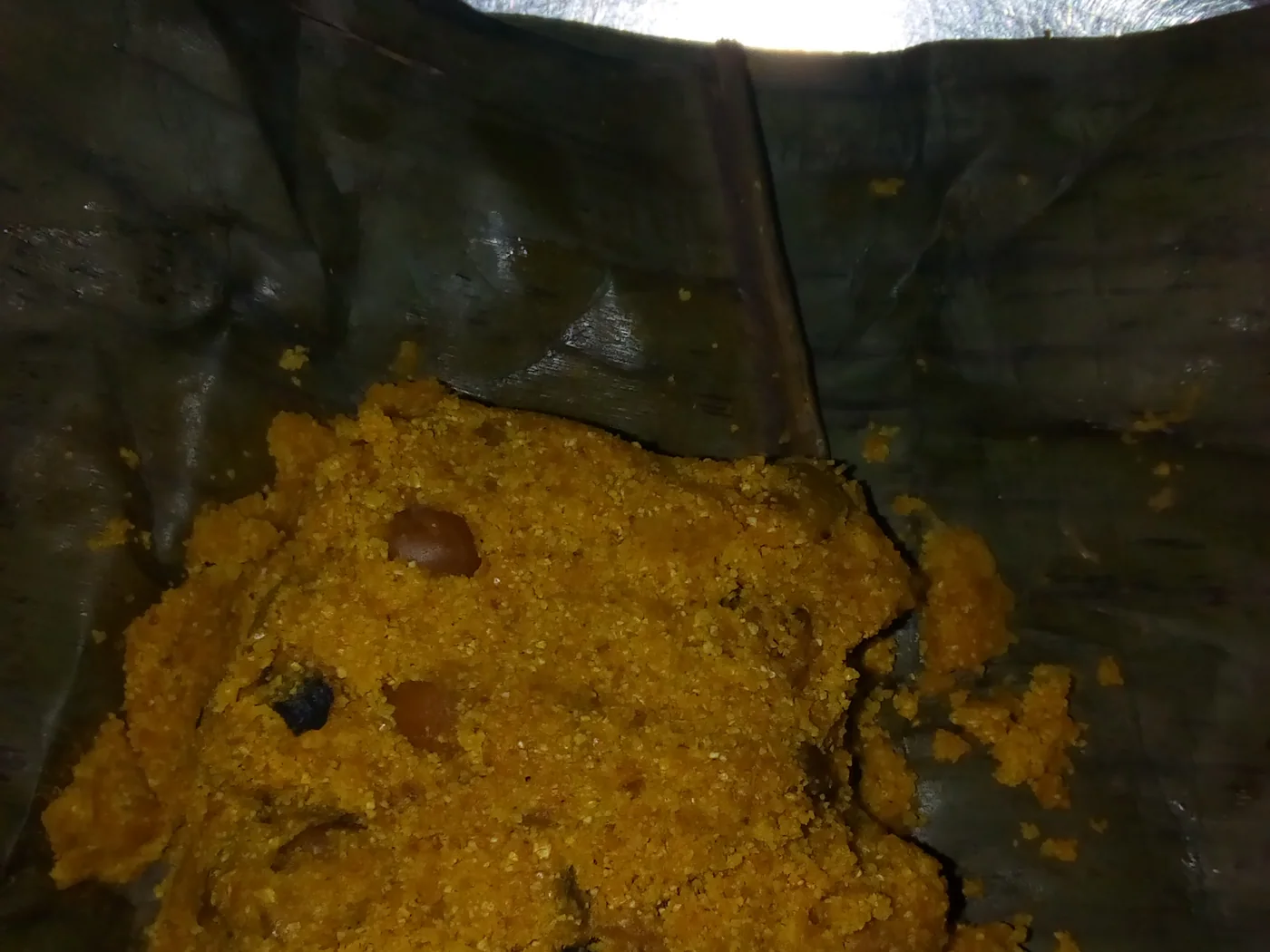 Aadun (Nigerian Corn Flour with Palm Oil) prepared recipe