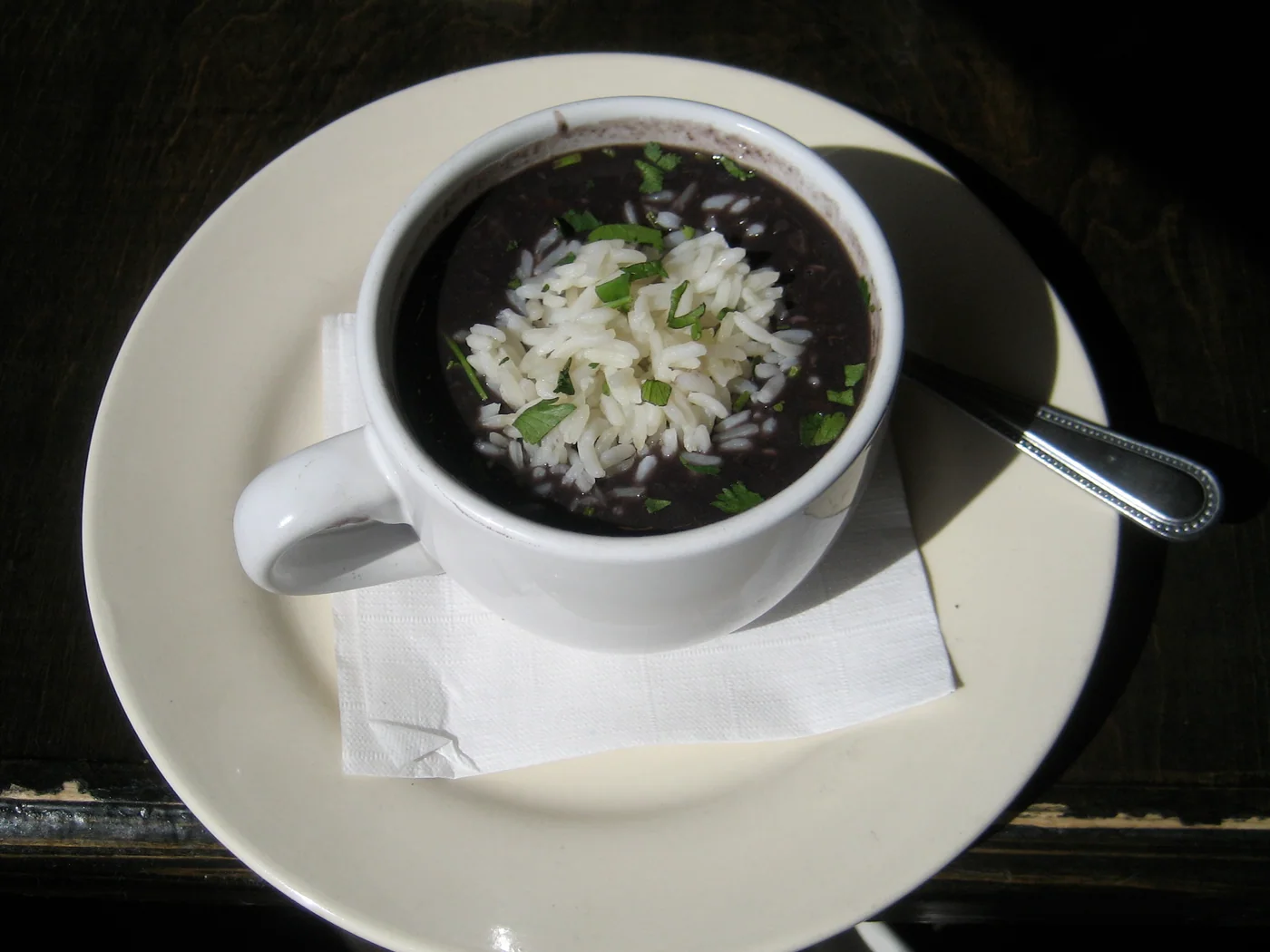 Black Bean Soup prepared recipe