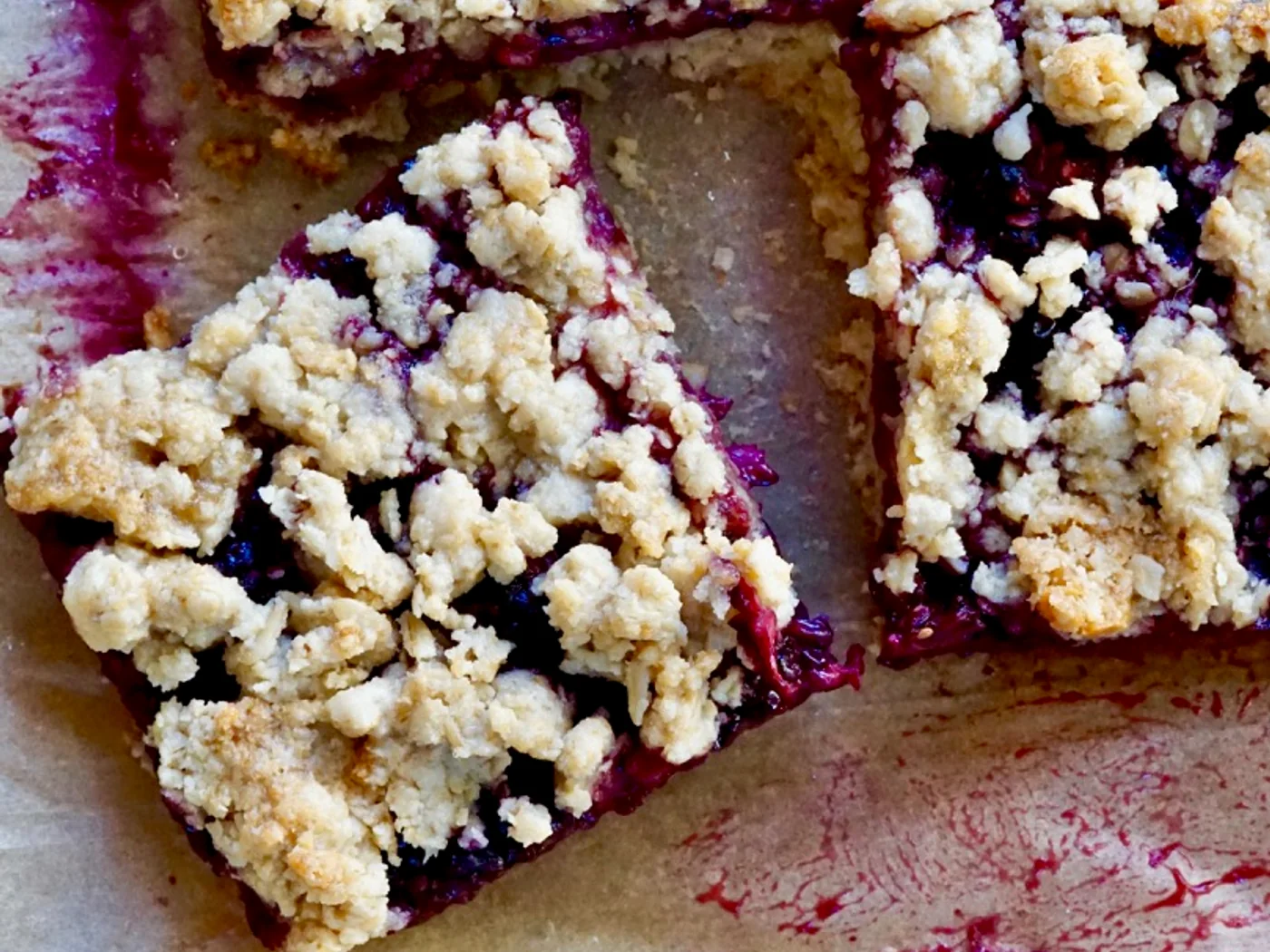 Blackberry Oat Bars (Gluten-Free) prepared recipe
