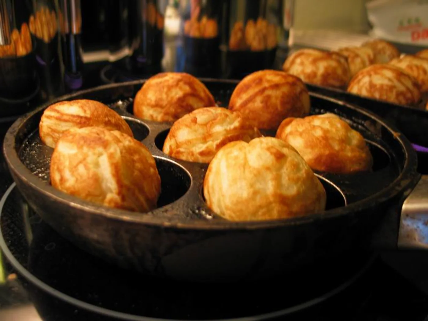 Æbleskiver (Danish Spherical Pancakes) prepared recipe