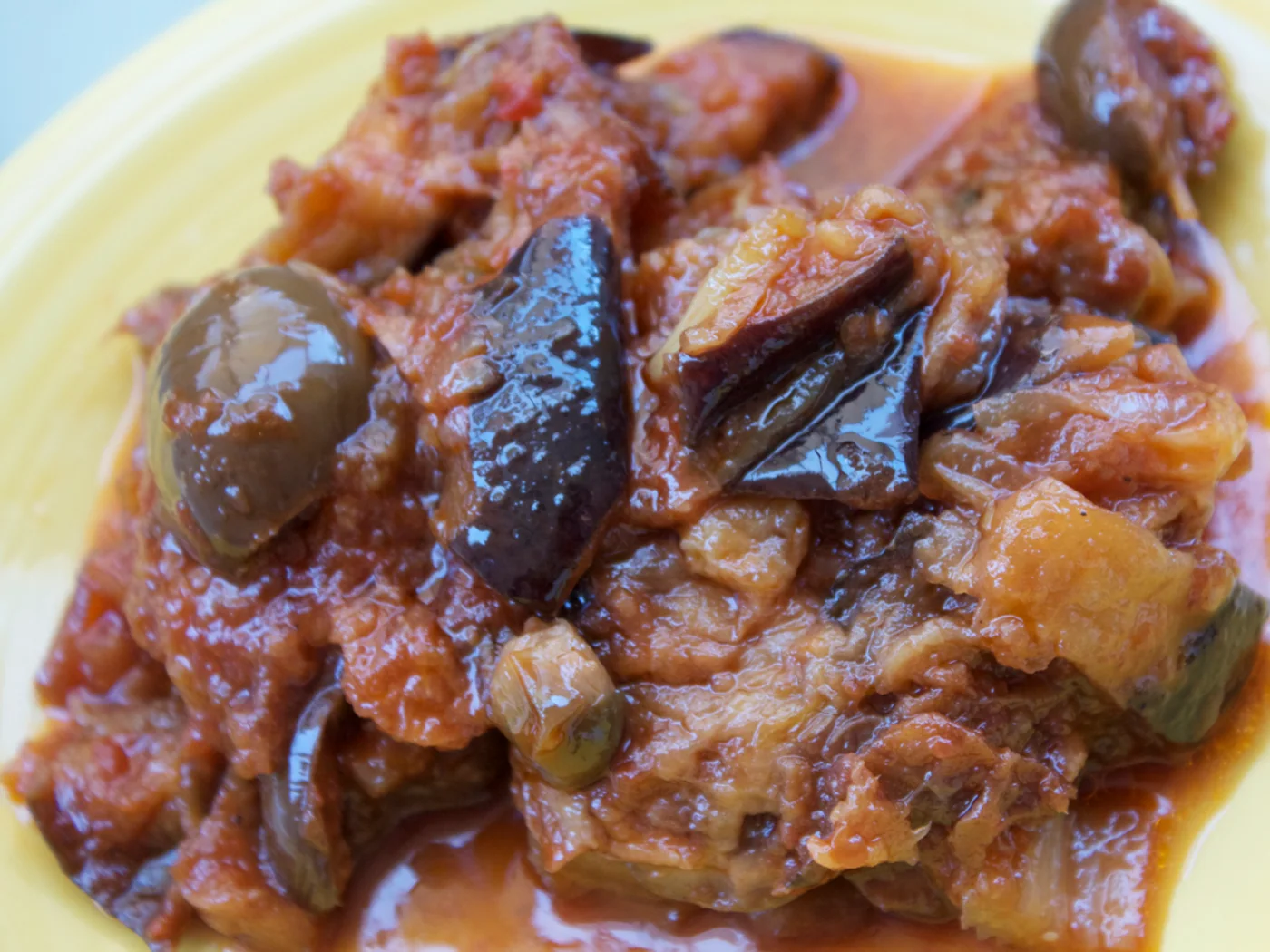Caponata (Sicilian Eggplant and Vegetables) prepared recipe