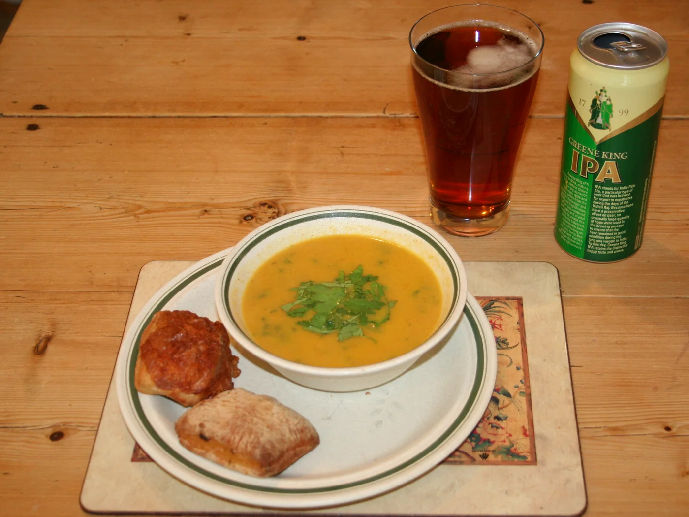 Carrot and Coriander Soup prepared recipe