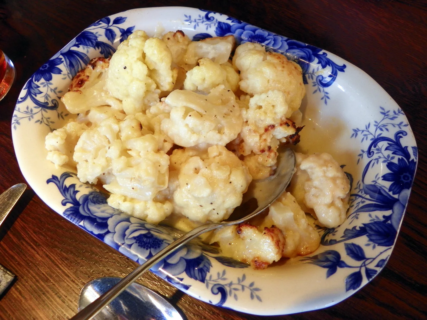 Cauliflower Cheese prepared recipe