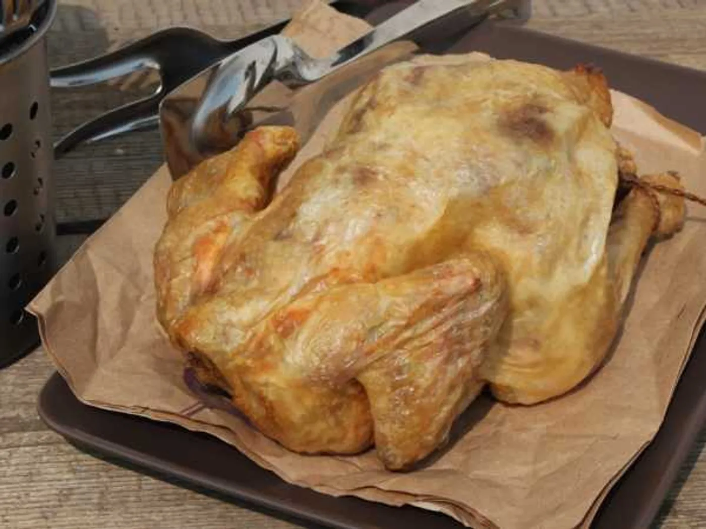 Chicken baked with salt recipe
