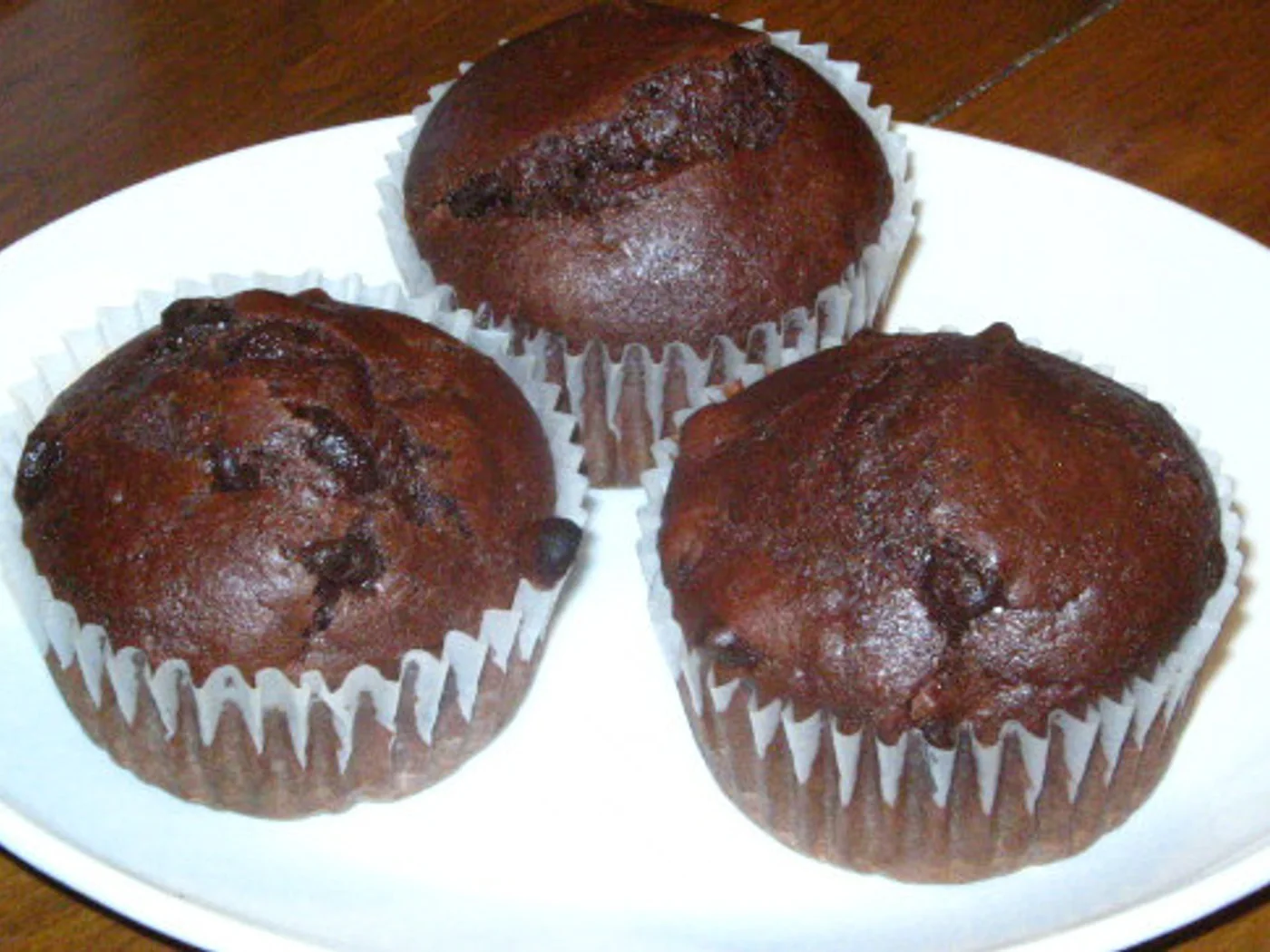 Chocolate Chocolate Chip Muffins prepared recipe