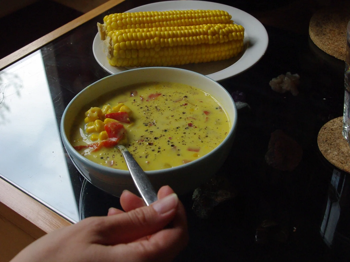 Corn Soup prepared recipe