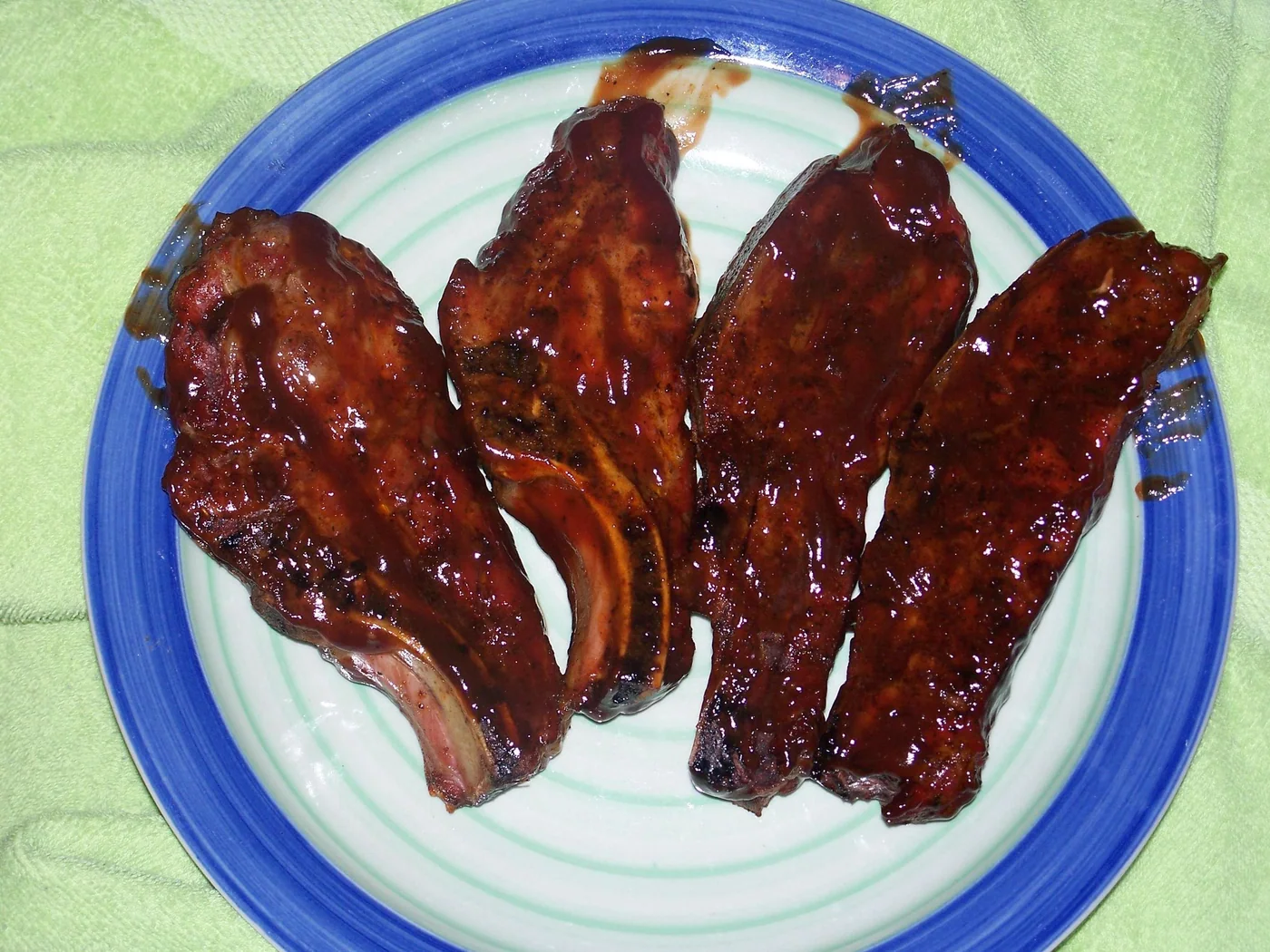 Dry Rub Barbecue Ribs prepared recipe