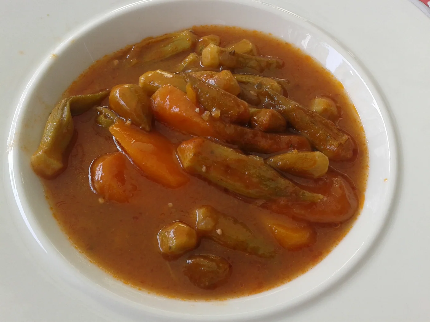 Egyptian Okra Stew prepared recipe
