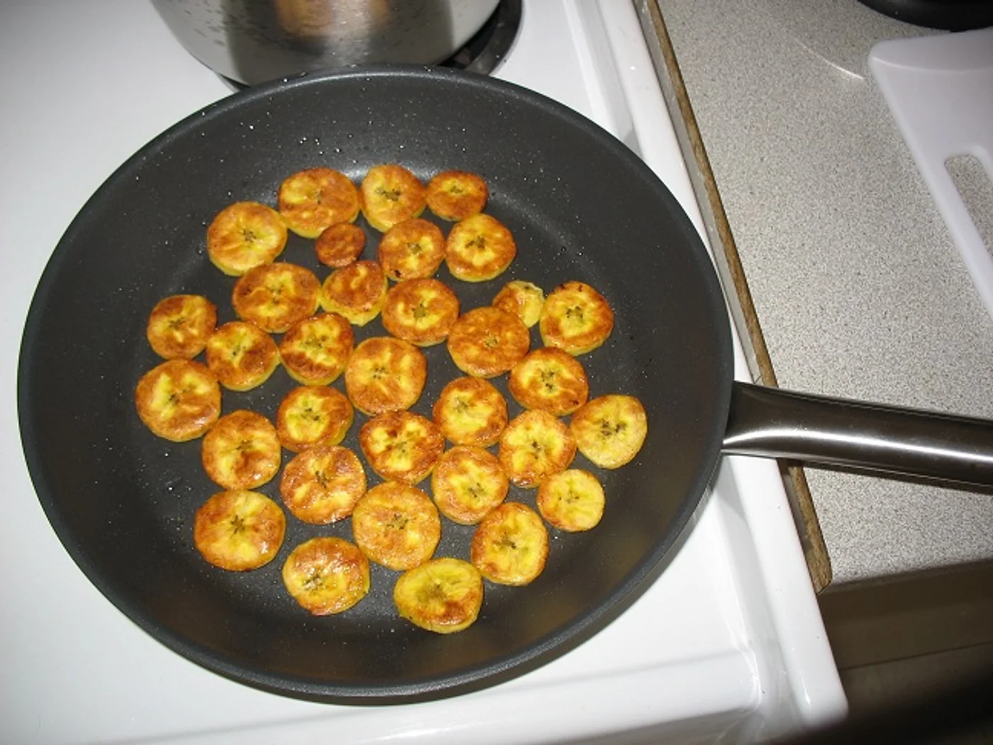 Fried Unripe Plantain (Nigerian Green Plantain) prepared recipe