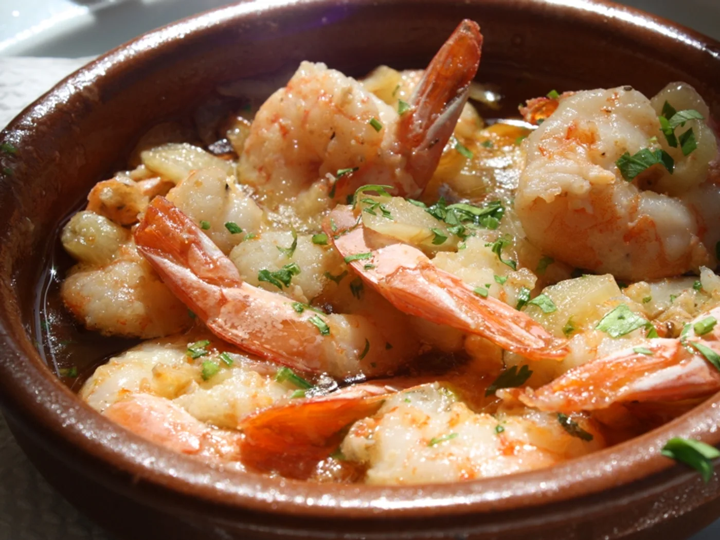 Gambas al Ajillo (Garlic Shrimp) prepared recipe