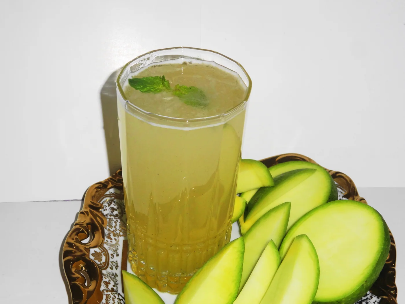 Green Mango and Cumin Drink (Aam Panna) prepared recipe