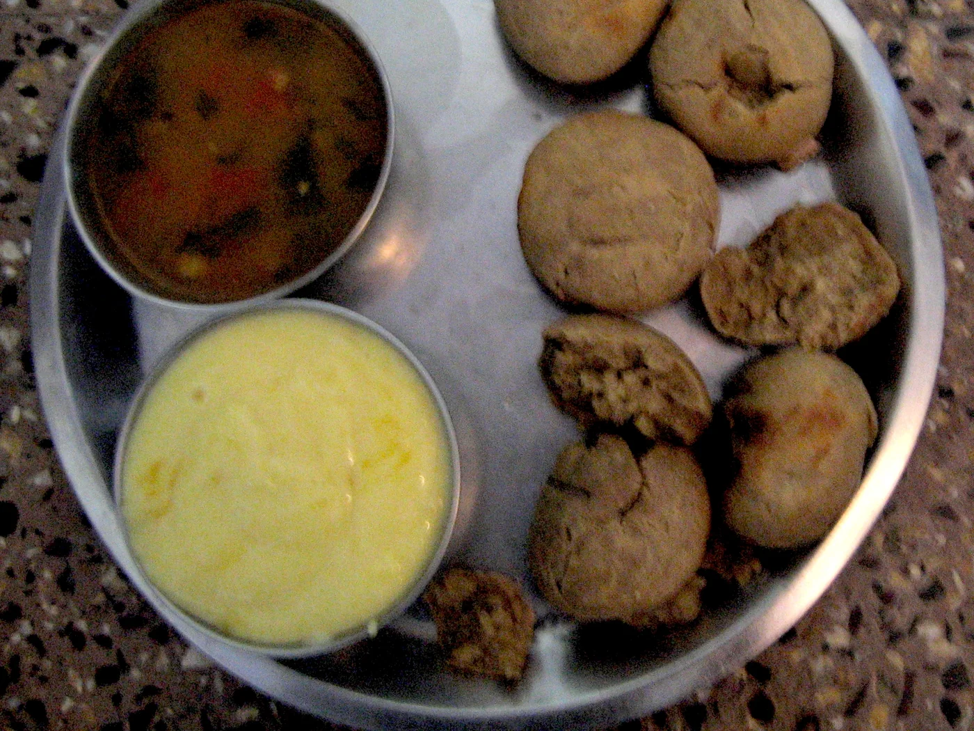 Indian Hard Tack (Baati) prepared recipe