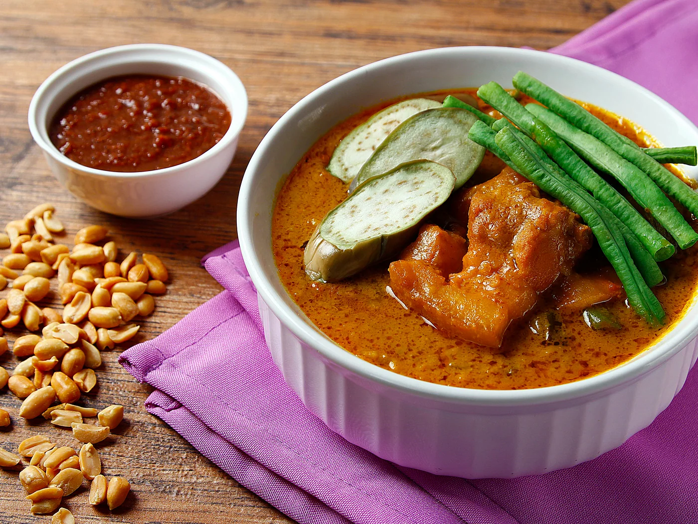 Kare-Kare (Oxtail and Vegetables in Peanut Sauce) prepared recipe