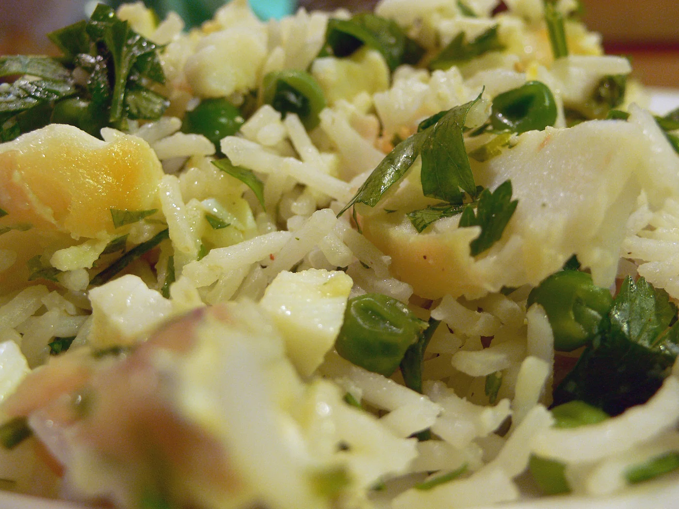 Kedgeree (Rice and Smoked Fish) prepared recipe