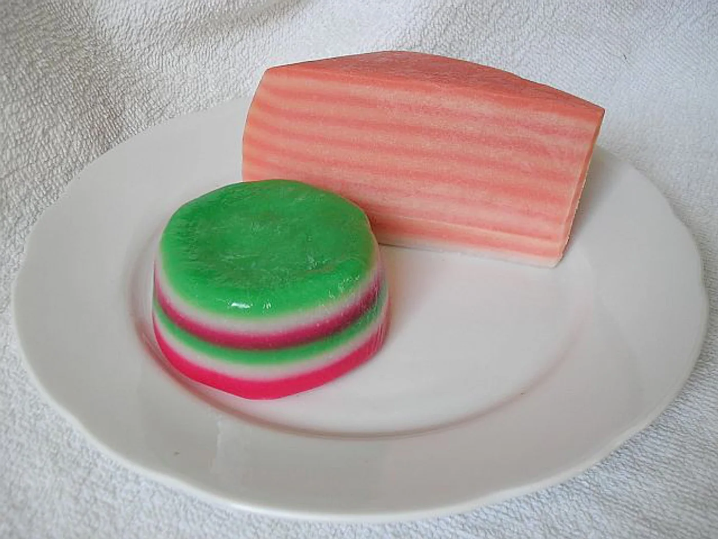 Kuih Lapis (Malaysian Layered Steamed Confection) prepared recipe