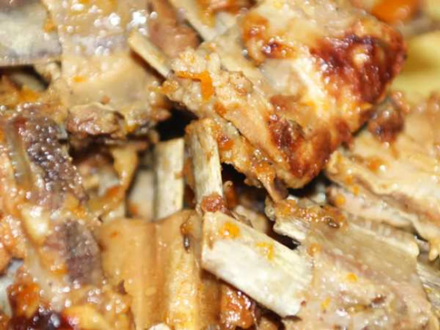 Lamb ribs fried with onions and carrots recipe