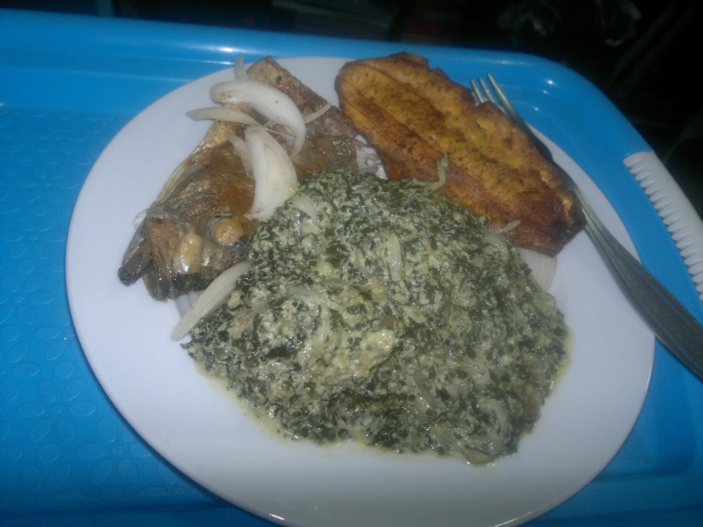 Ndole (Cameroonian Bitter Leaf and Peanut Soup) prepared recipe