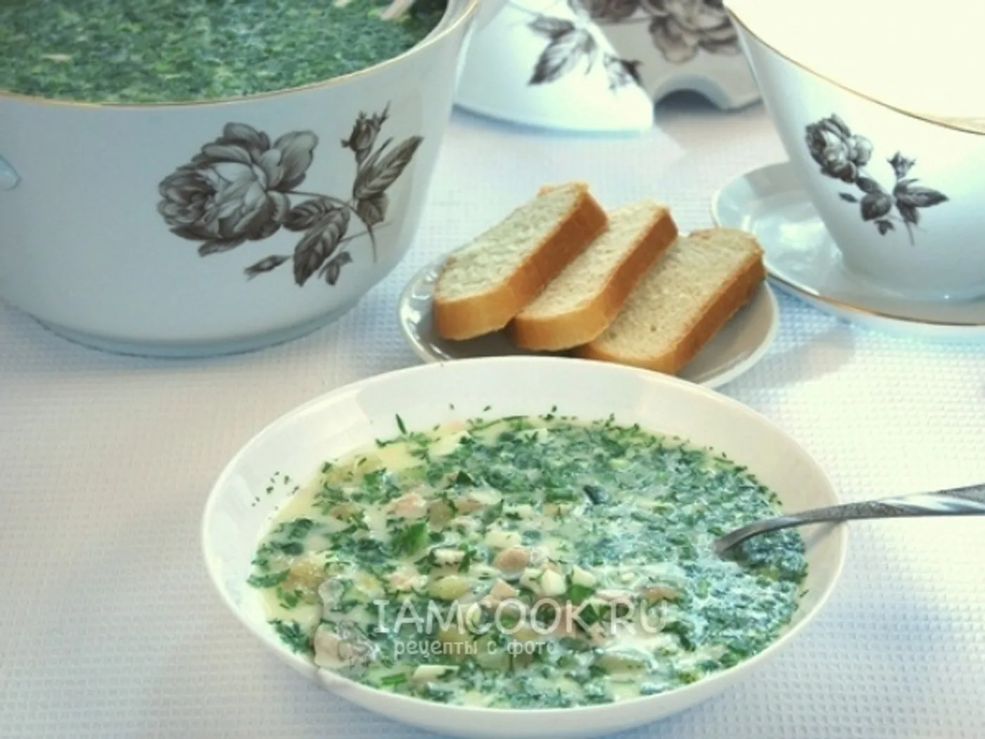 Okroshka on chicken breast serum recipe