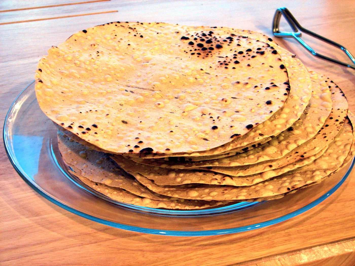 Papadam (Black Gram Flatbread) prepared recipe