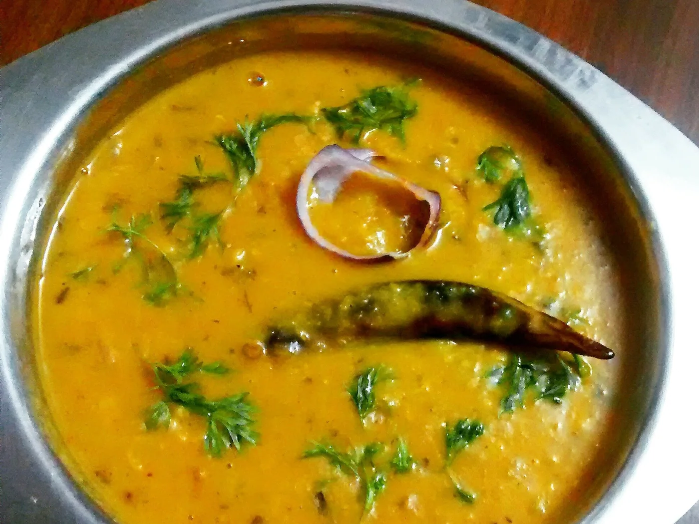 Pigeon Pea and Fenugreek Curry (Methi Tadka Dal) prepared recipe