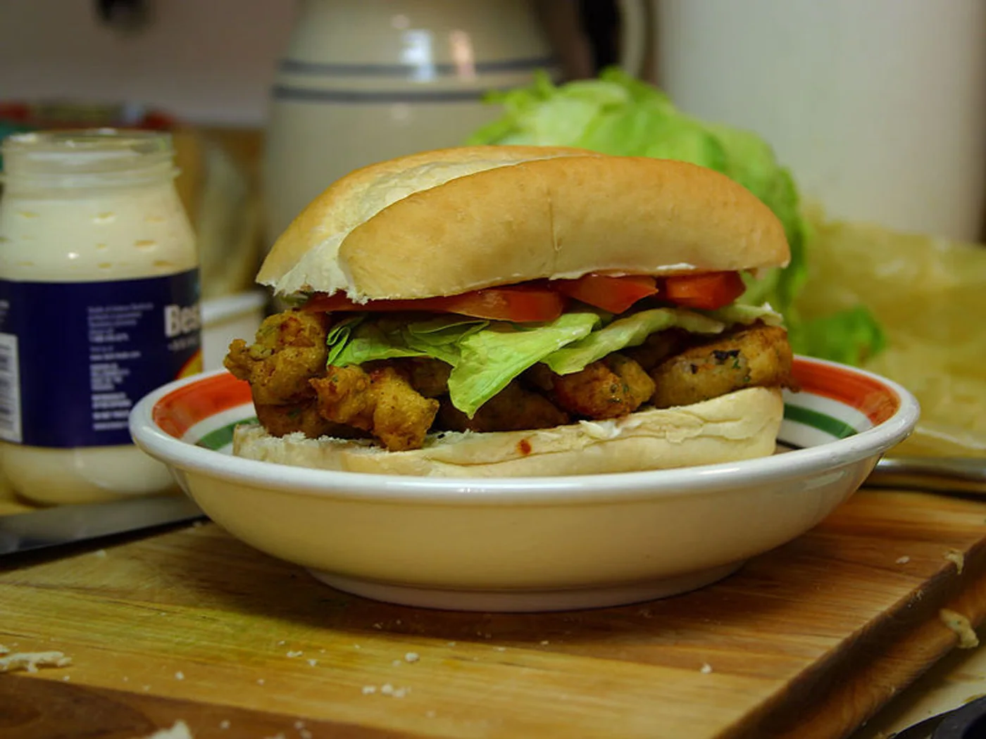 Po' Boy prepared recipe