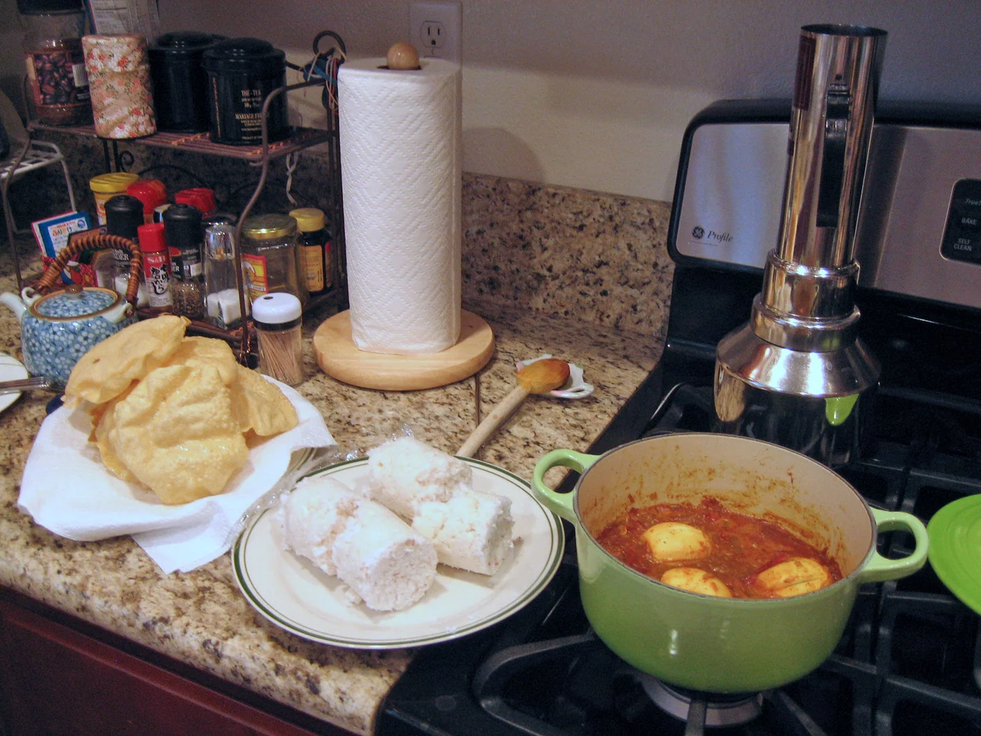 Puttu (Steamed Rice Flour and Coconut) prepared recipe