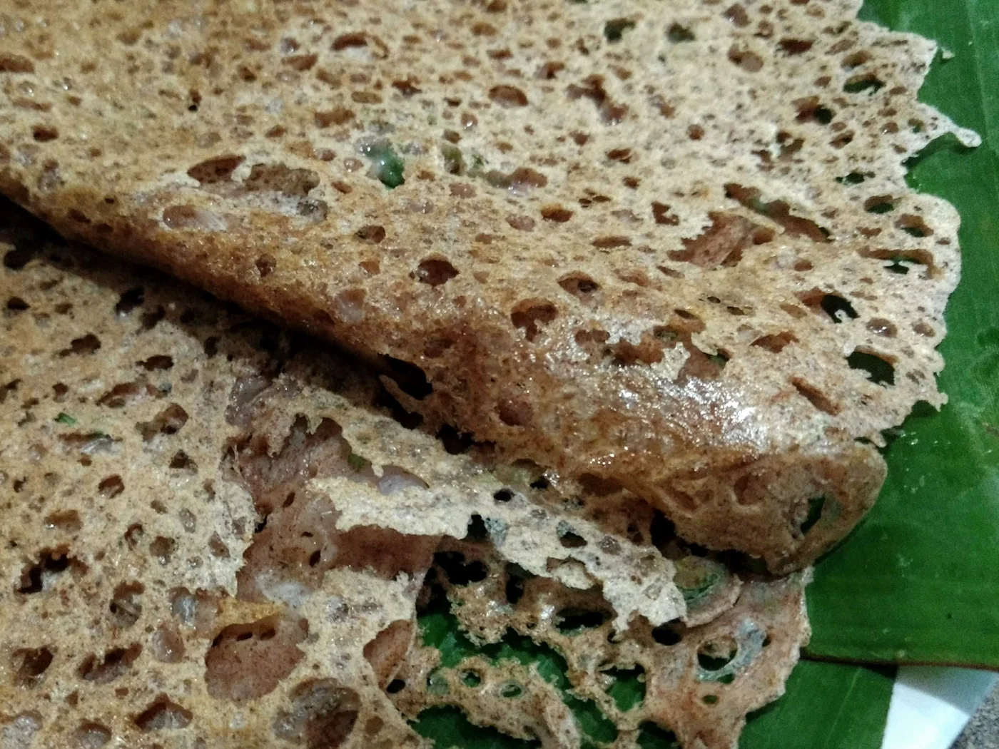 Ragi Dosa (South Indian Millet and Rice Pancake) prepared recipe