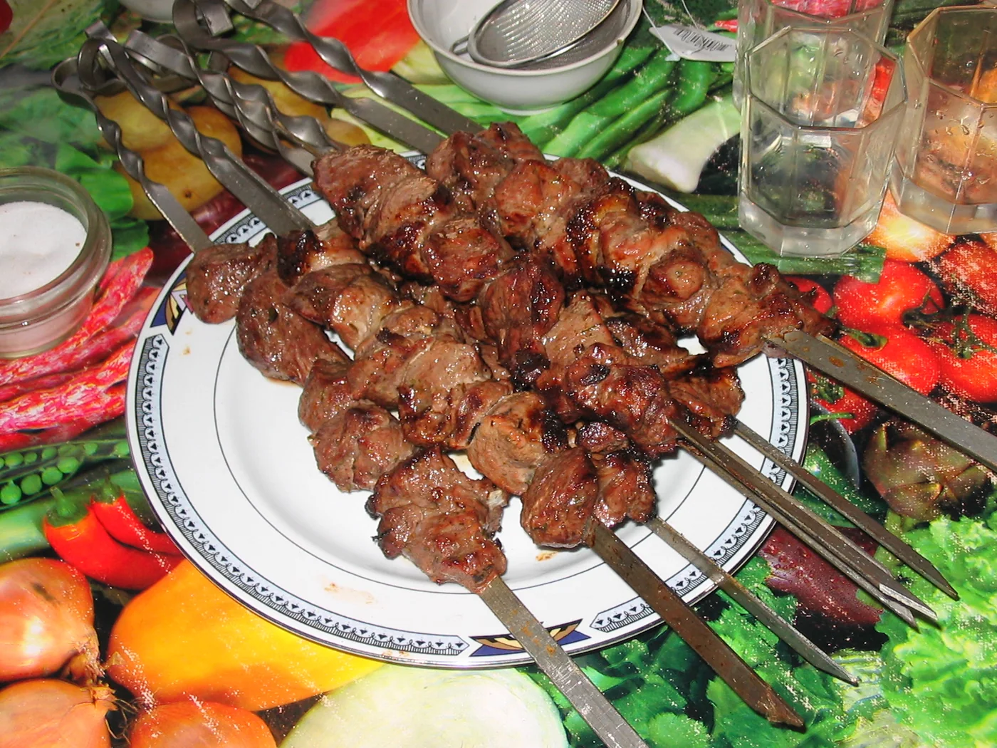 Shashlik (Russian Skewered Meat) prepared recipe