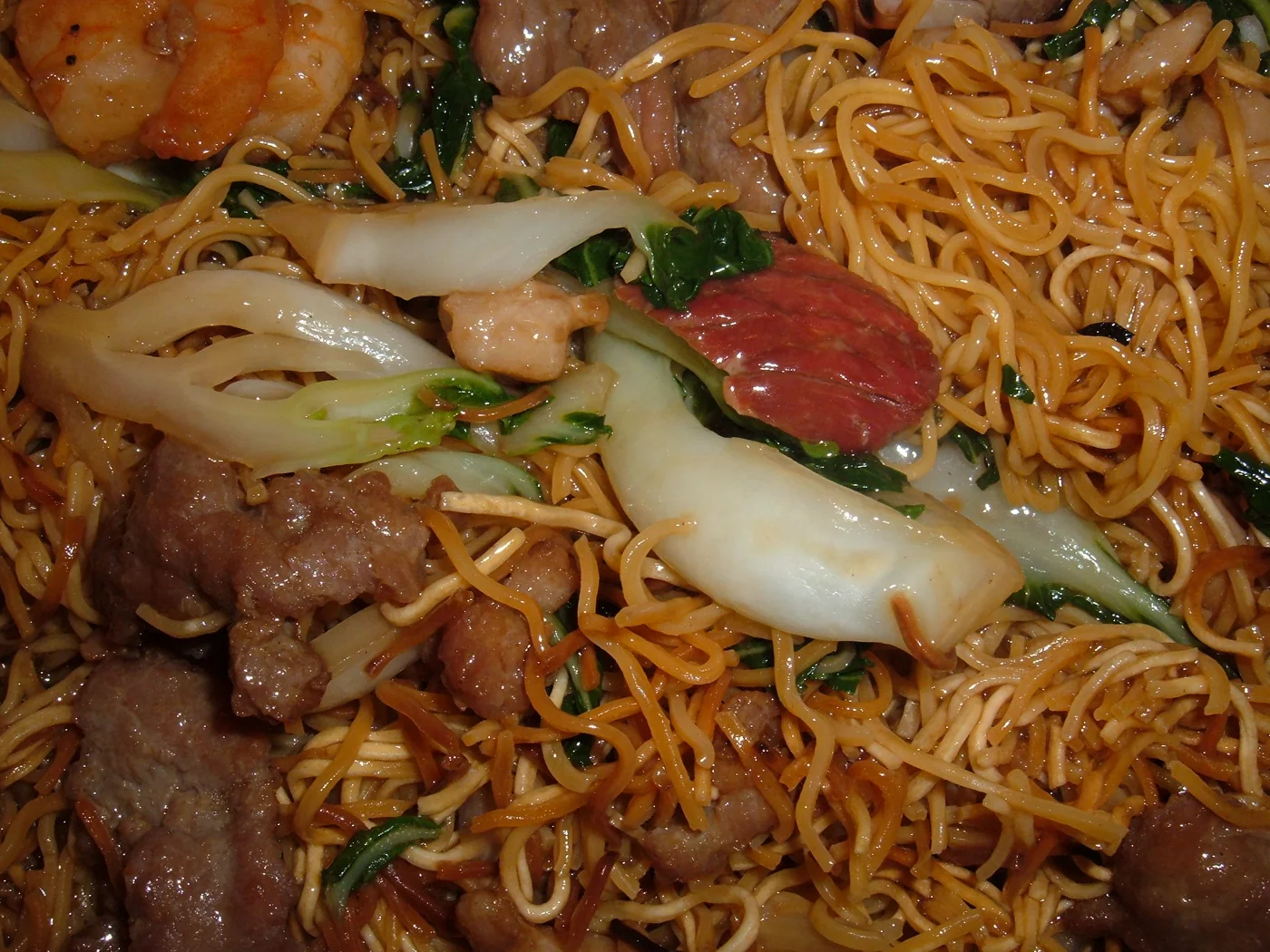 Stir Fried Seafood with Noodles prepared recipe