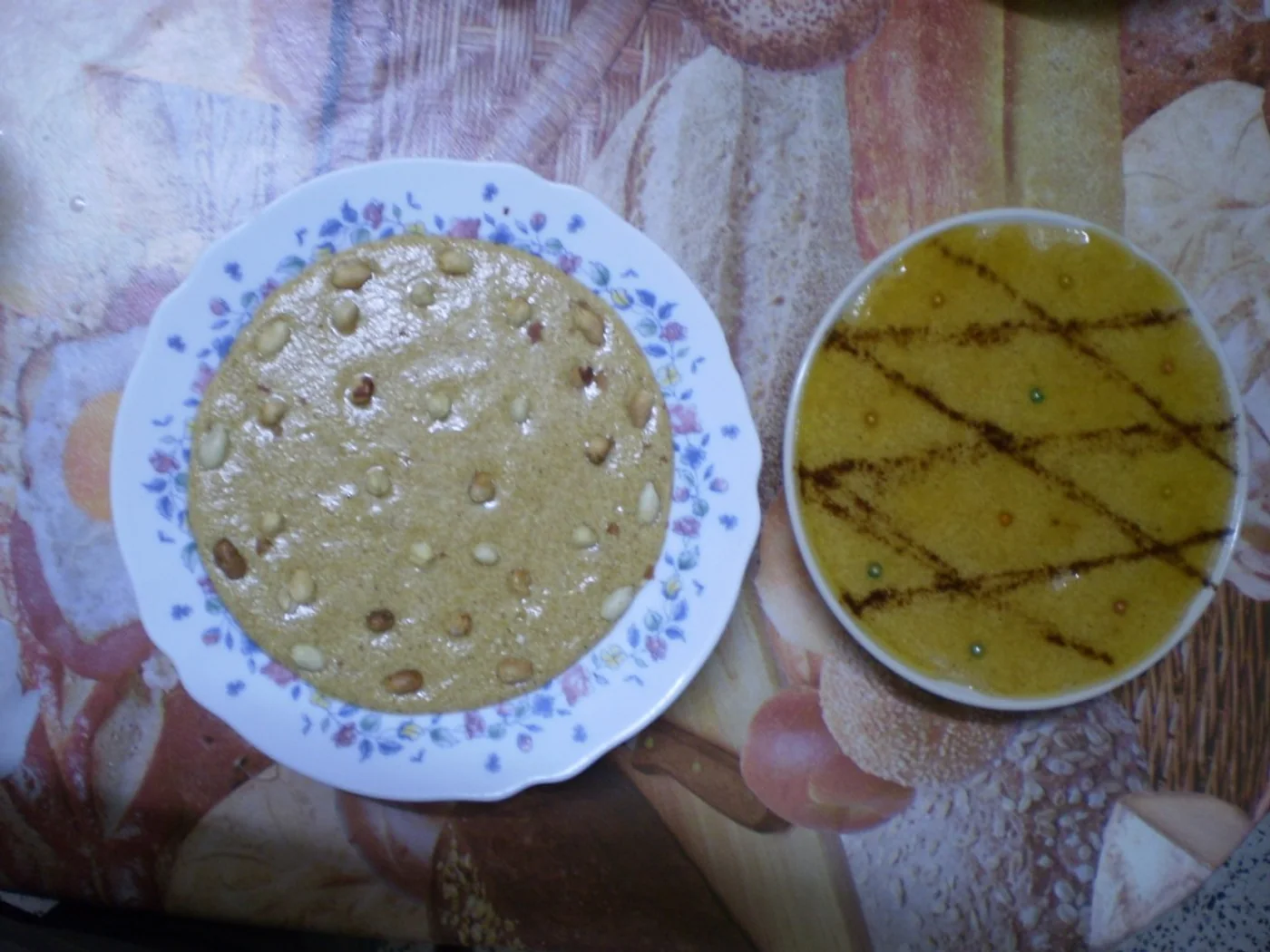 Tamina (Algerian Semolina Honey Dessert) prepared recipe