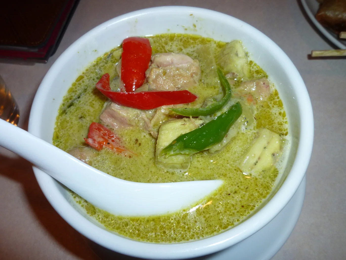 Thai Green Curry with Chicken prepared recipe
