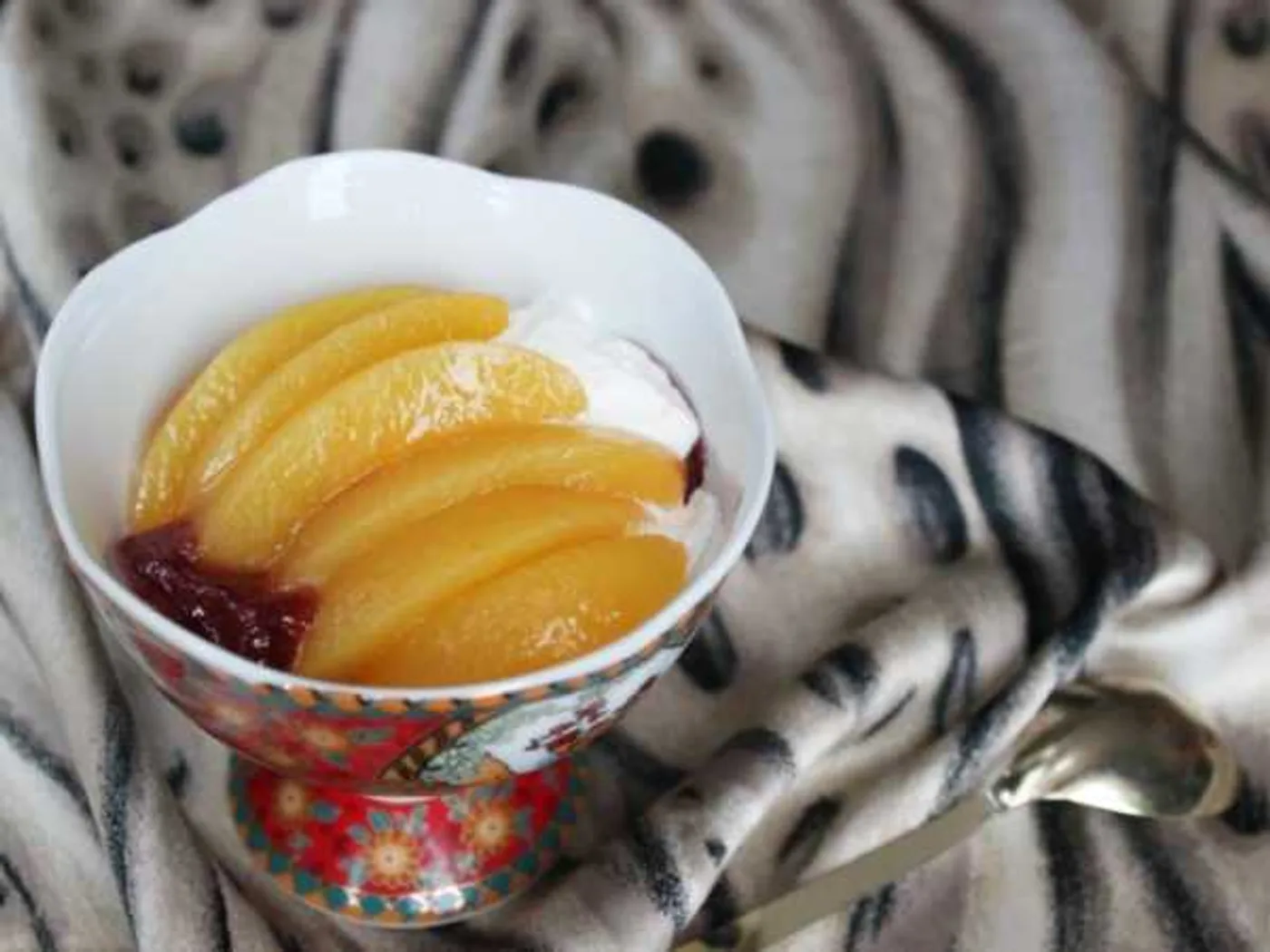 The "Melba Peach" dessert recipe