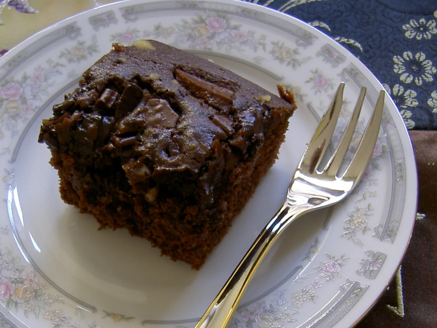 Whole-Wheat Chocolate Cake with Nuts prepared recipe