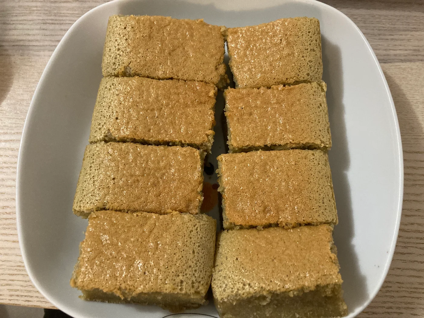Yeasted Vanilla Sponge Cake prepared recipe