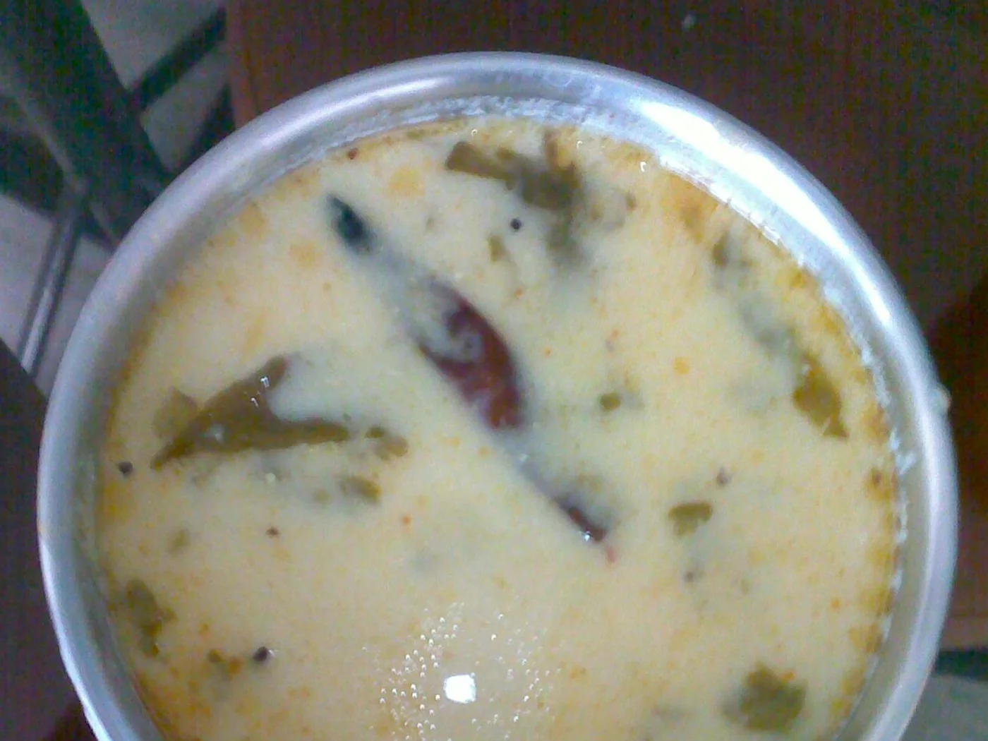 Yogurt Curry Soup (Kadhi) prepared recipe