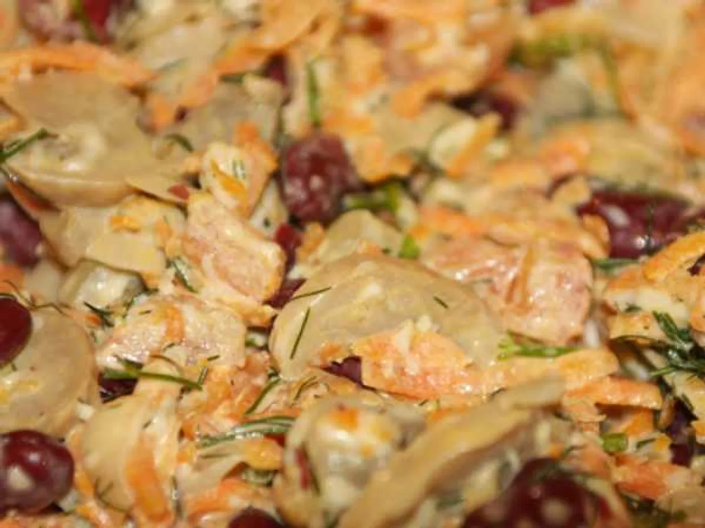 Bean and mushroom salad recipe
