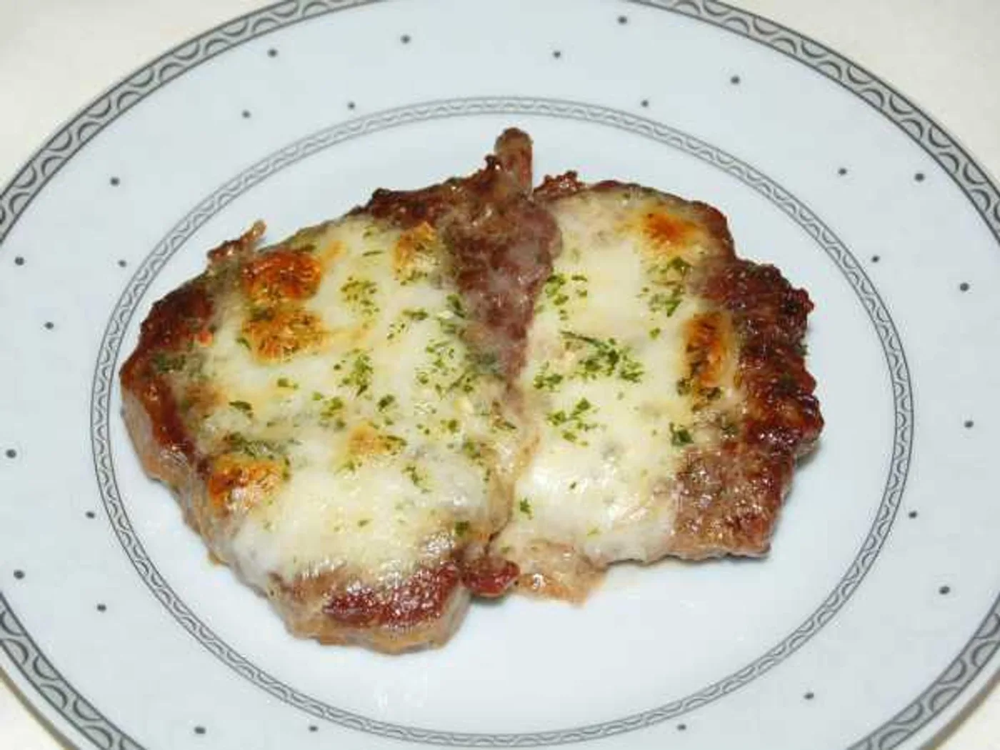 Beef under Mozzarella cheese recipe