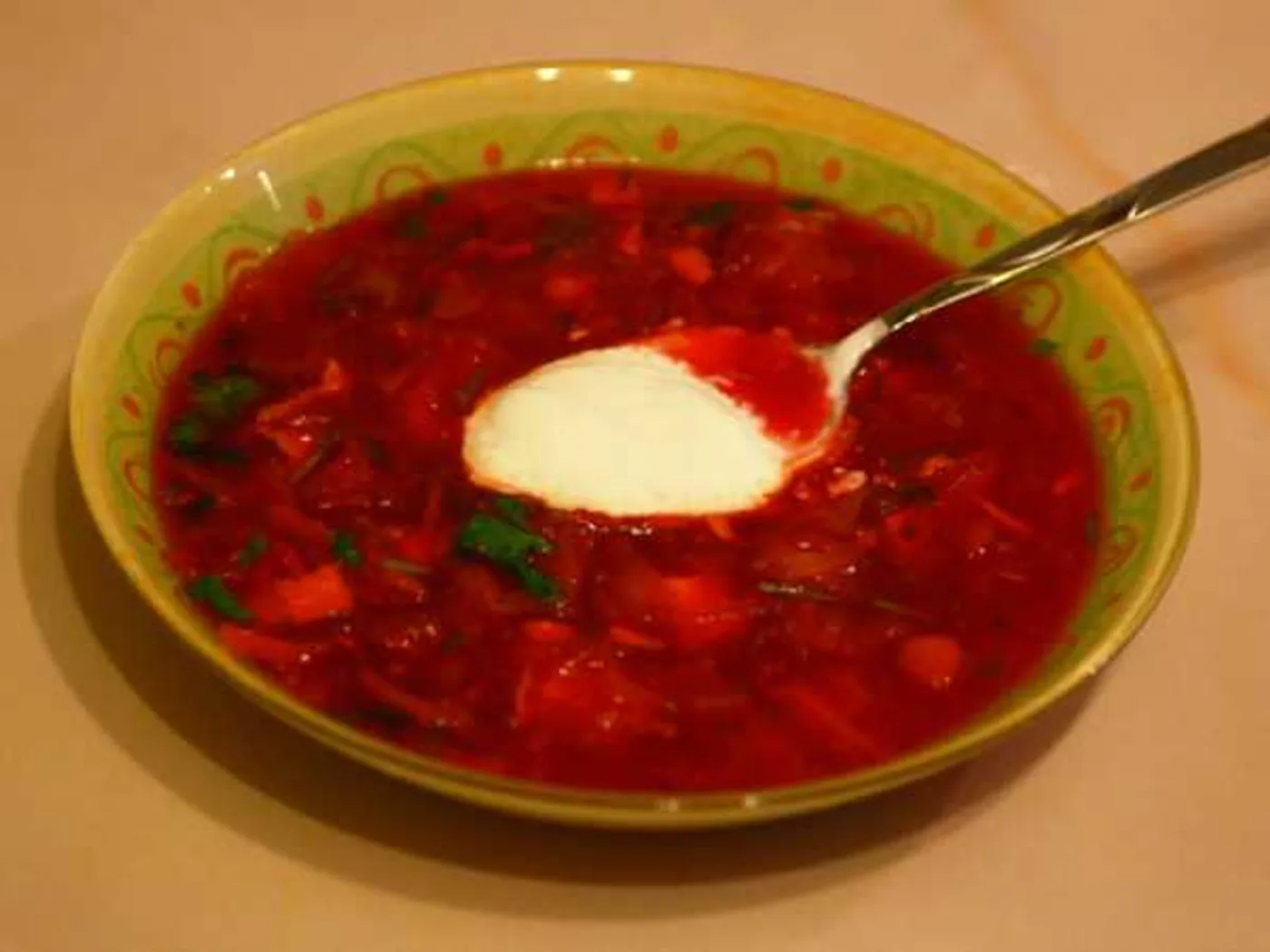 Borscht on chicken broth recipe