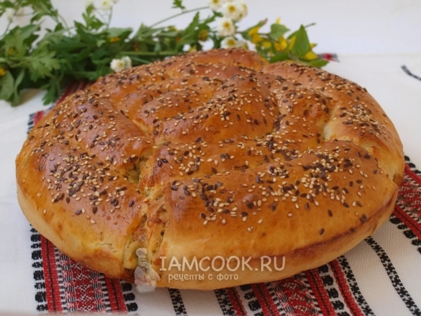 Bread with cheese and Provencal herbs recipe