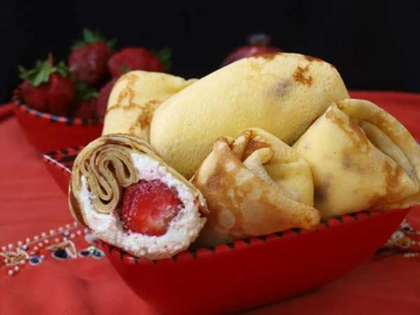 Cake pancakes with curd filling recipe