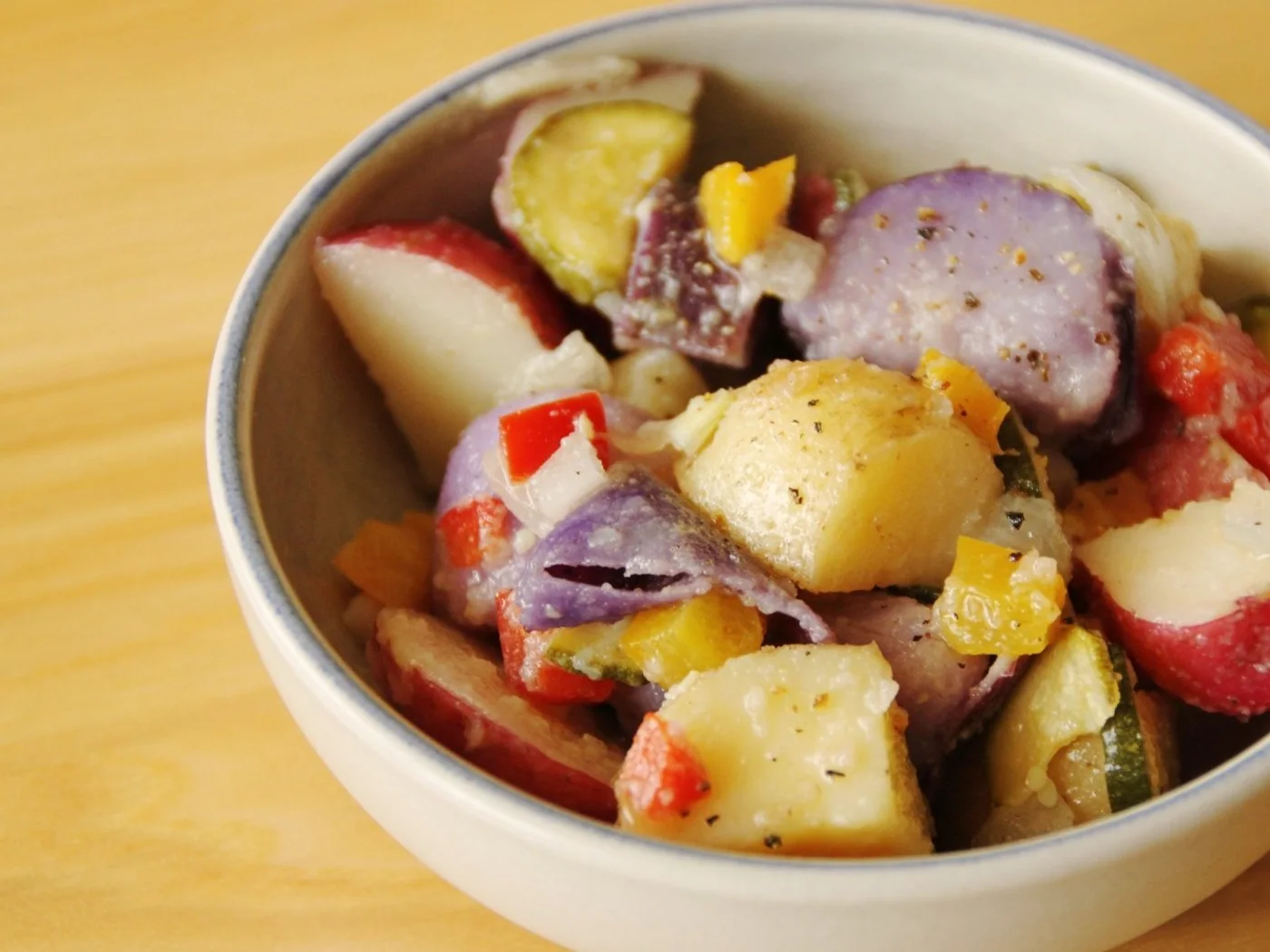 Canadian Maple-Mustard Potato Salad prepared dish