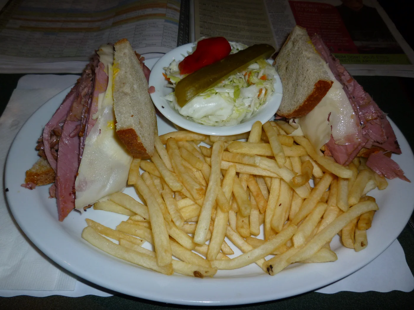 Montreal Smoked Meat Sandwich prepared dish