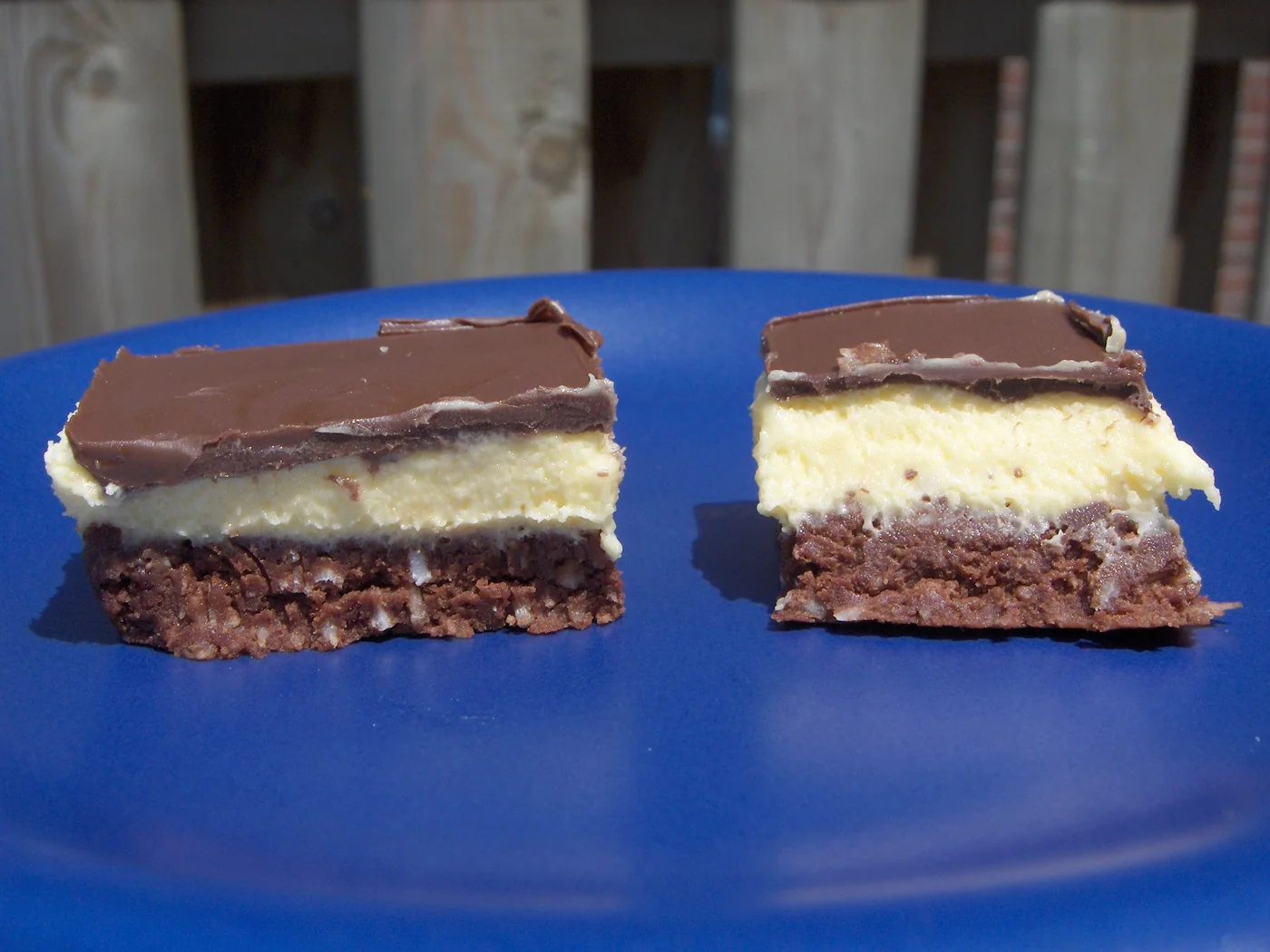 Classic Canadian Nanaimo Bars prepared dish