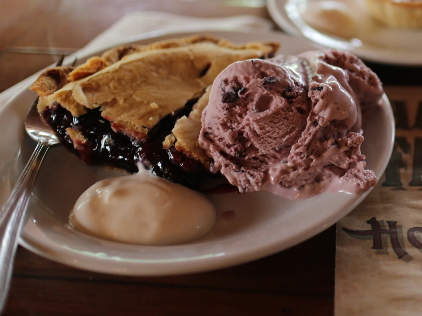 Canadian Saskatoon Berry Pie prepared dish