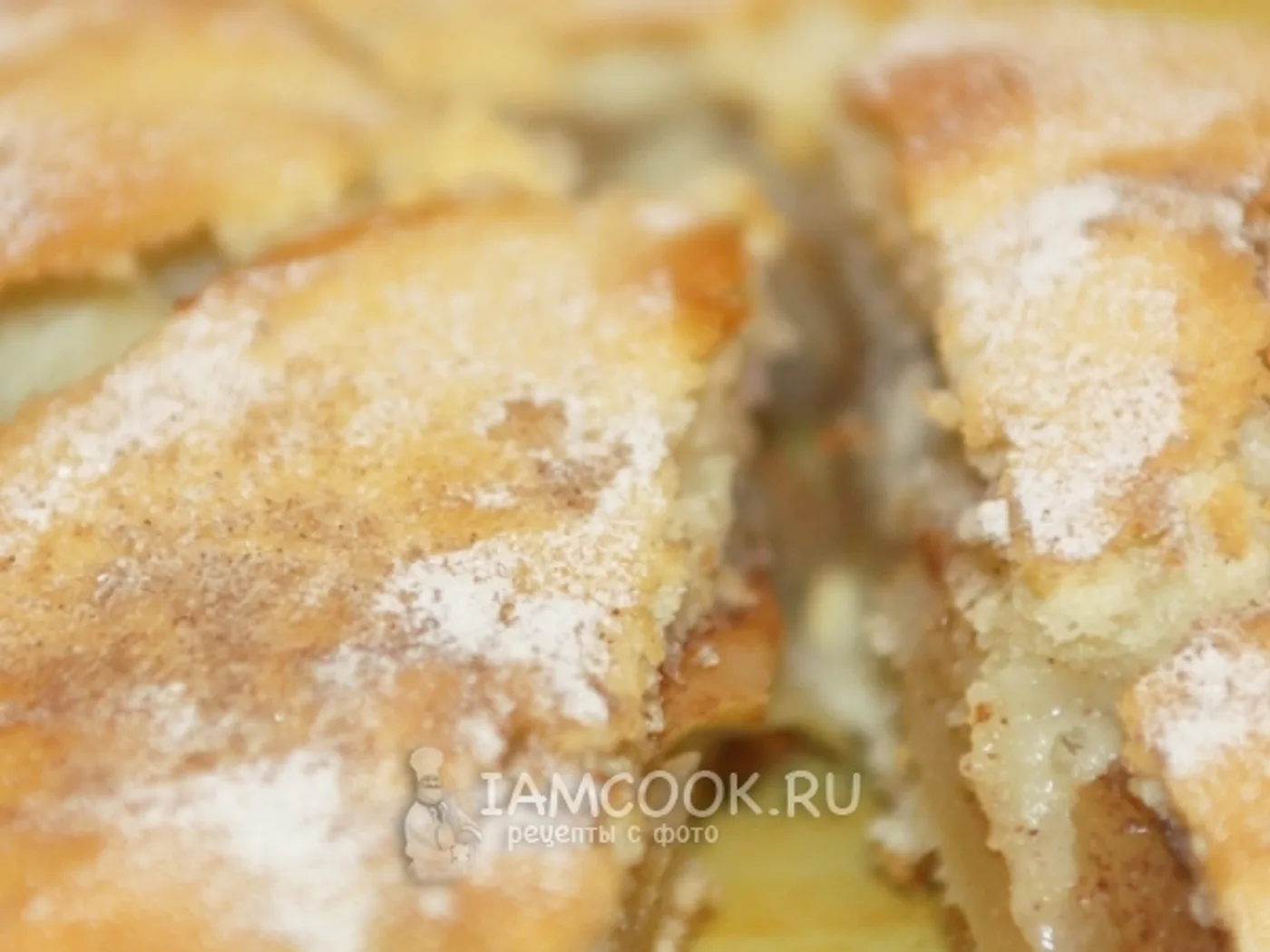Charlotte with apples on kefir recipe