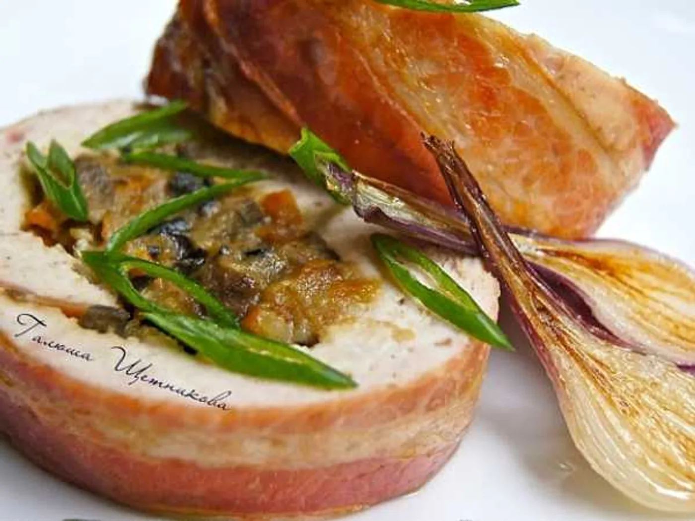 Chicken and mushroom roll recipe
