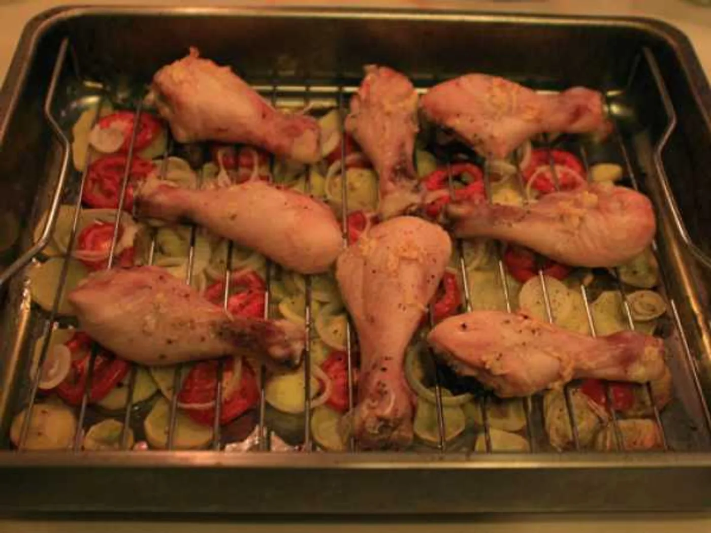 Chicken baked with potatoes recipe
