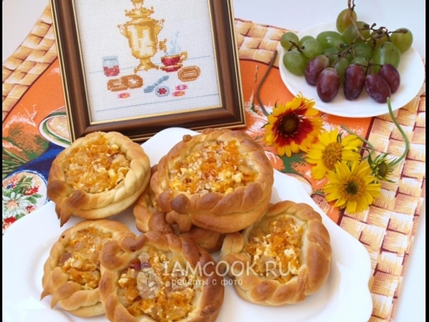 Chicken cheese with pumpkin and apple filling recipe