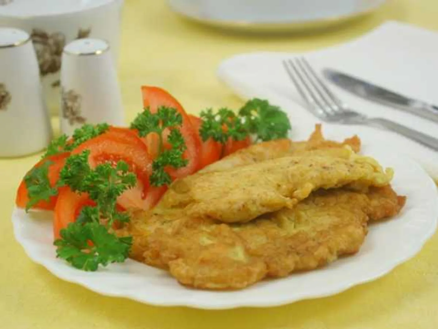 Chicken chops in egg cloth recipe