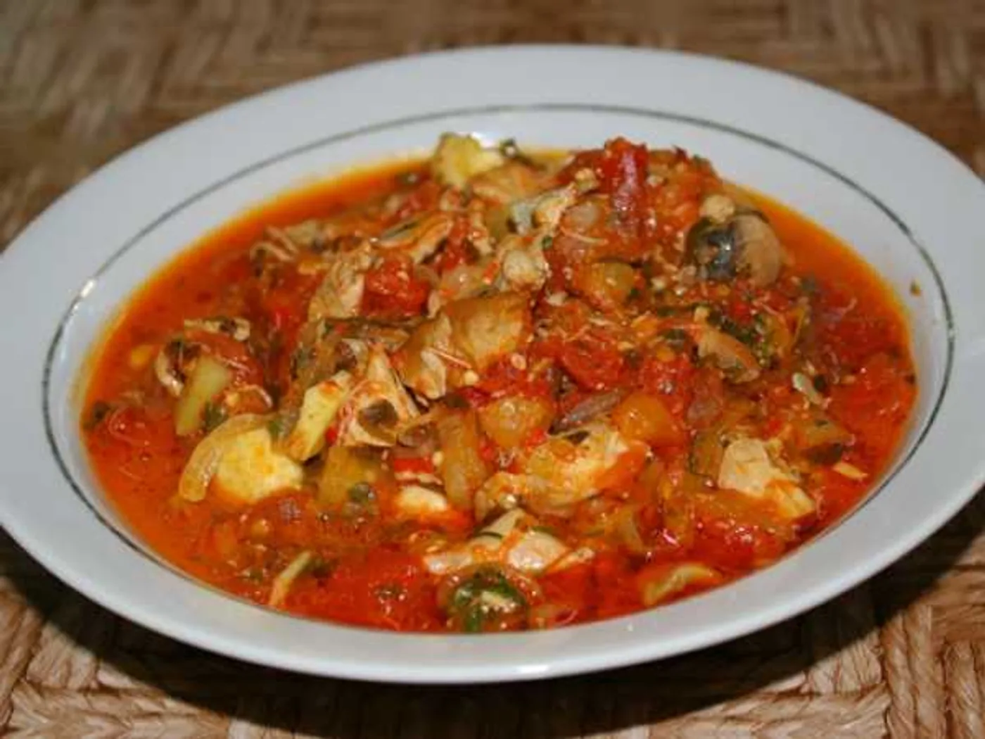 Chicken with eggplant coughs recipe